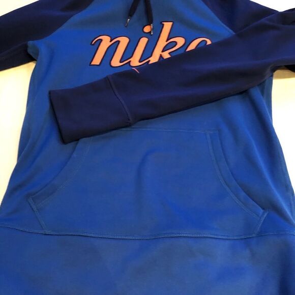 Nike hooded sweatshirt pullover long sleeve blue/orange NWOT Small - Picture 7 of 7